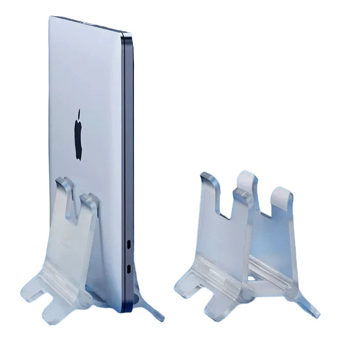 Suporte Vertical Acrílico Premium Resistente Compativel Notebook Galaxy Book Mac