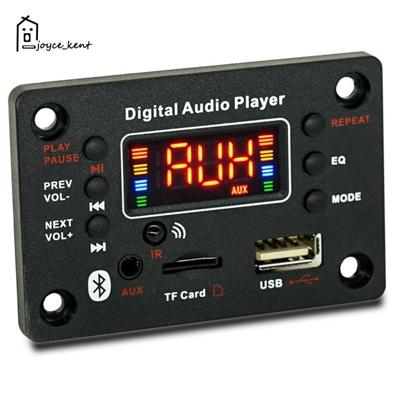 1 Pçs Módulo Bluetooth Áudio Do Carro Mp3 Decodificador Placa Amplificador De Potência Função Microfone Externo