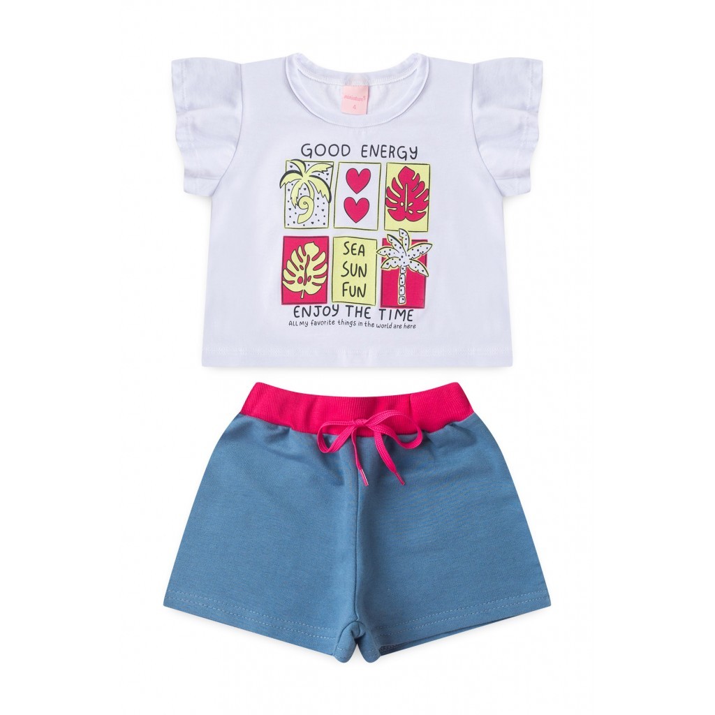 Conjunto Feminino Infantil Energias Do Verão - Baby & Kids Fashion
