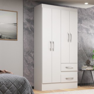 Guarda-Roupa Solteiro Europa 4 Portas 2 Gavetas - Direto Sim em Oferta na Shopee