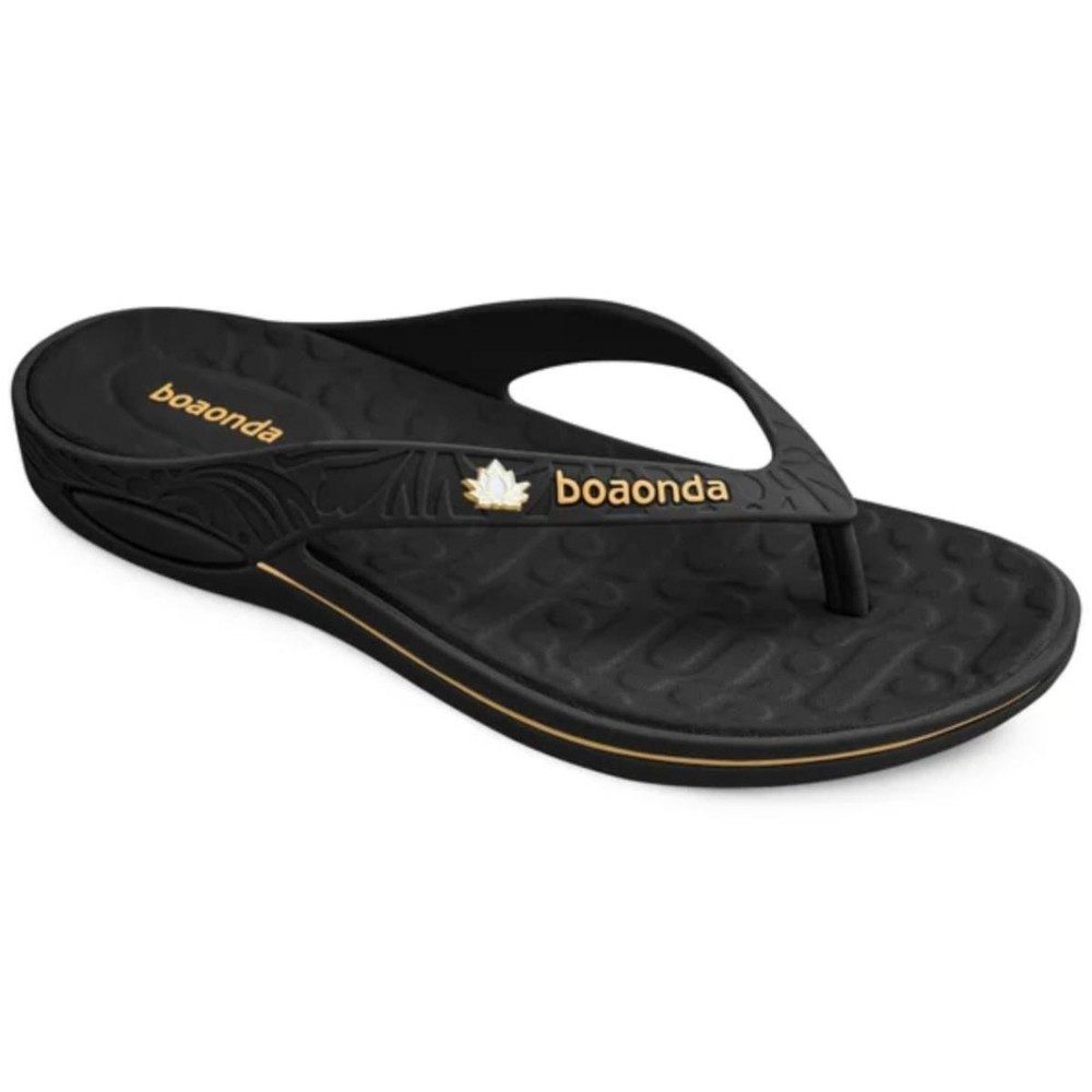 Chinelo Ortopédico Boaonda Lily Flor Feminino - Preto - Women Shoes