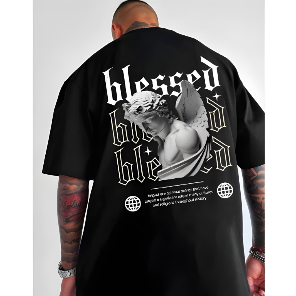 Camiseta Oversized Streetwear Unissex Blessed