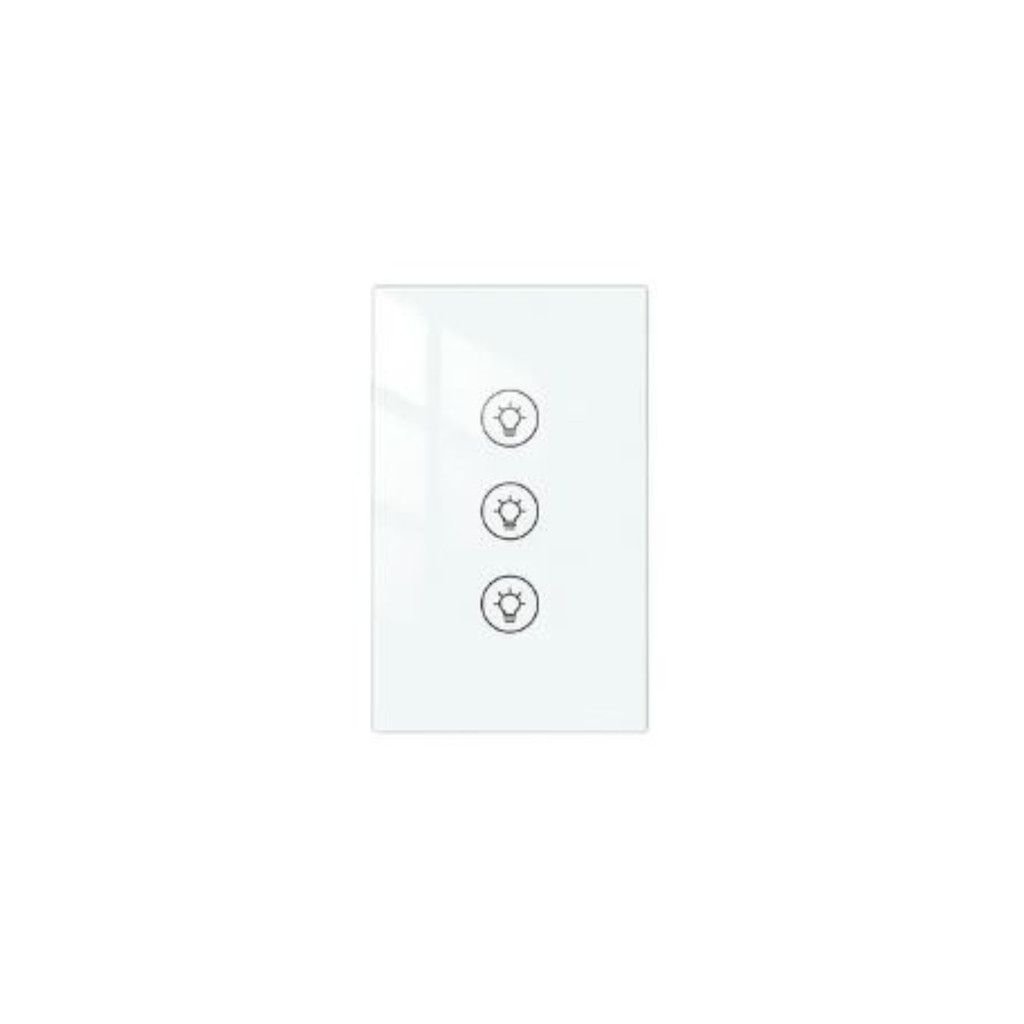 Smart Interruptor Inteligente MOES Zigbee Dimmer 3 Canais/Teclas Touch Branco para Automação