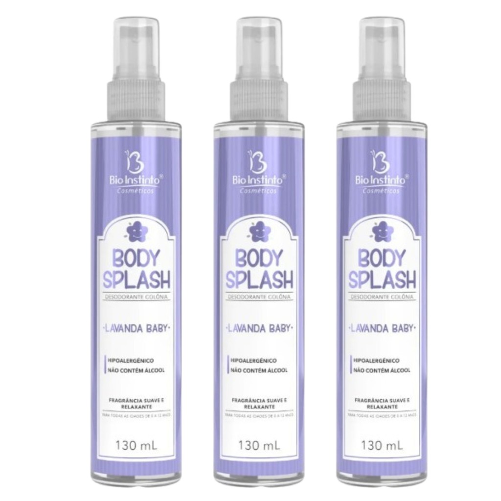 Kit 3 Body Splash Lavanda Baby 130Ml - Bio Instinto