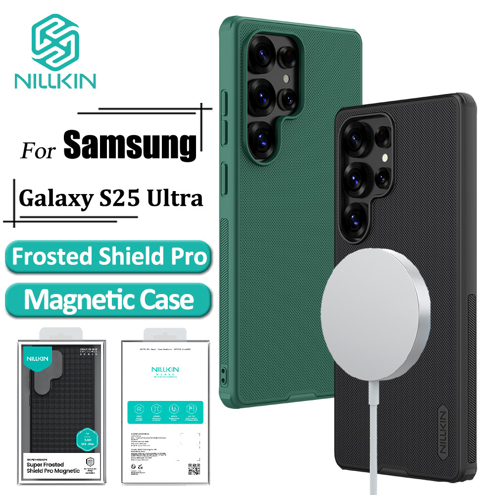 Nillkin Super Frosted Shield Pro Capa Magnética Para Samsung Galaxy S25 Ultra De Telefone Ultrafina Fosca TPU + Traseira