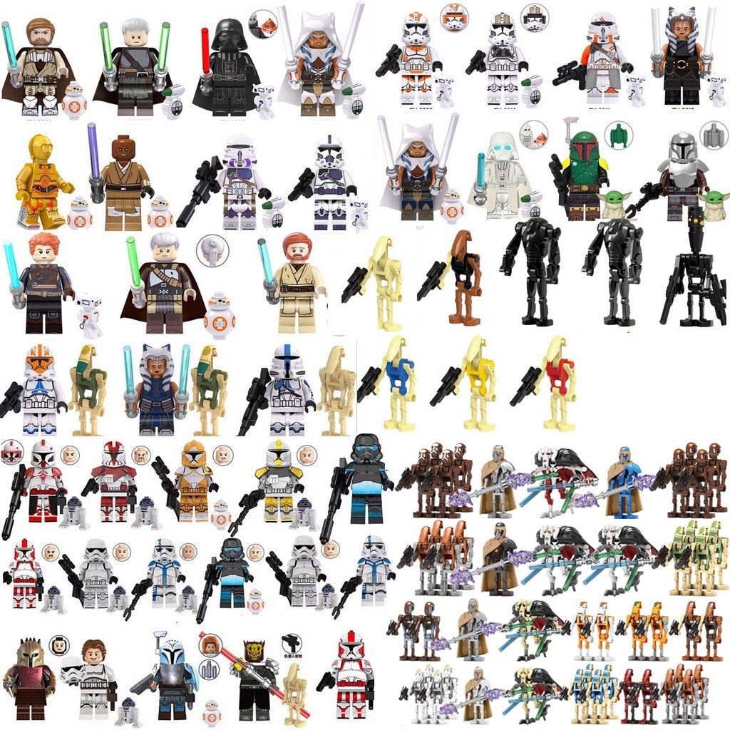 Presentes Para Crianças Série Star Wars Montada minifigure building blocks nano Modelo Boneca