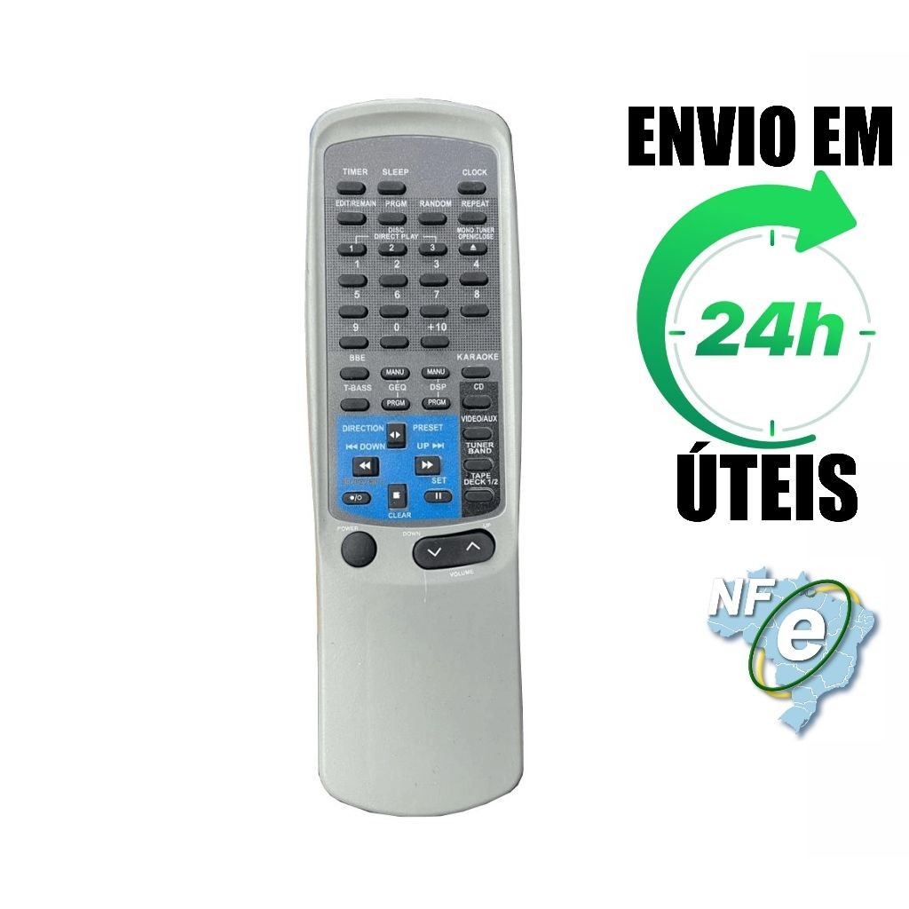 Controle Remoto Compatível com Som Aiwa Rc Tn450ex Rc Tn999 Nsx Cx 1 3 Cds em Oferta na Shopee