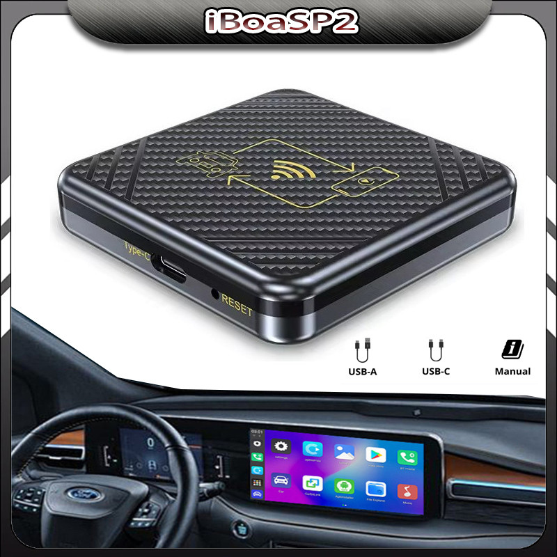 Adaptador CarPlay e Android Auto 2 em 1 Sem Fio Plug and Play USB Acessórios de Eletrônicos