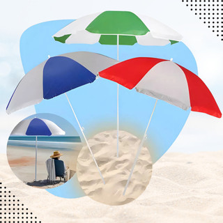 Guarda-Sol Gigante 2,40m Articulado  Proteção UV Praia, Piscina Camping Estrutura de Aço Resistente
