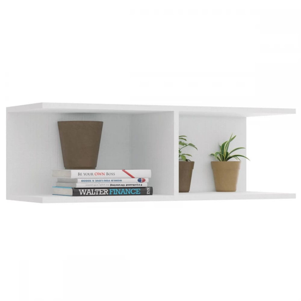 PRATILEIRA NICHO MDF BRANCO 80CM DE PAREDE COM 2 DIVISORIA ARMARIO ESTANTE LIVROS FOTOS QUANDROS NICHO MDF ORIGINAL