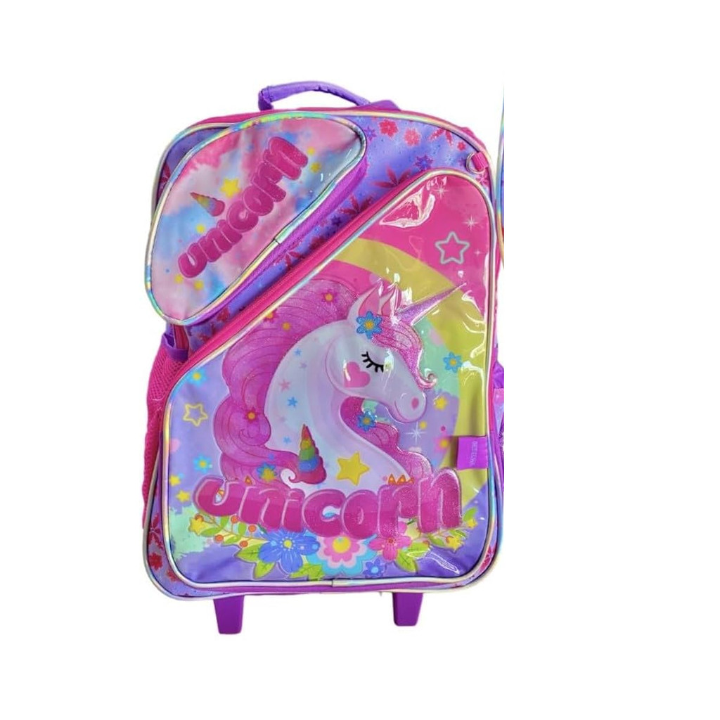 MOCHILA RODINHA INF. UNICORNIO GRANDE 43CM UNI-2468