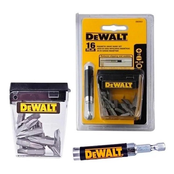 Jogo de Bits com Alongador Magnetico 1/4" 16 Pecas Dewalt DW2053