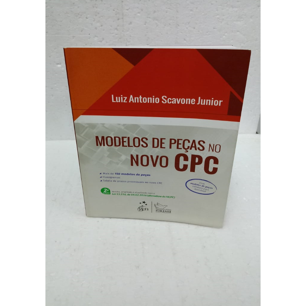 Modelos de peças no novo cpc - Código ja usado autor Luiz Antonio Scavone Junior