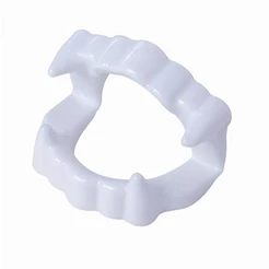 Dentadura de Vampiro Branca - 25 unidades - Rizzo