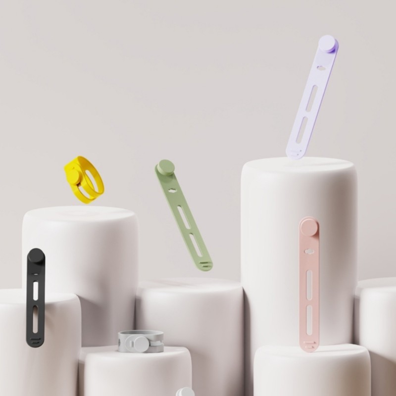 Li * 5 Unidades Abraçadeiras Silicone , Borracha Reutilizáveis , Organizadores Cabos Eletrônicos