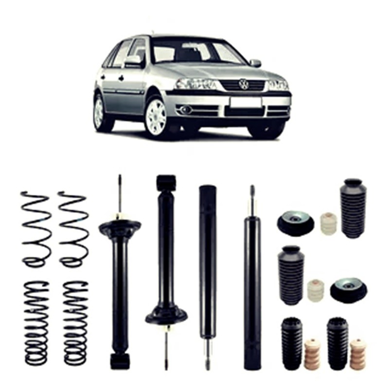 Kit Suspensão Completa Gol G5 G6 – 4 Amortecedores + 4 Molas + 4 Kits (2008 • 2009 • 2010 • 2011 • 2012)