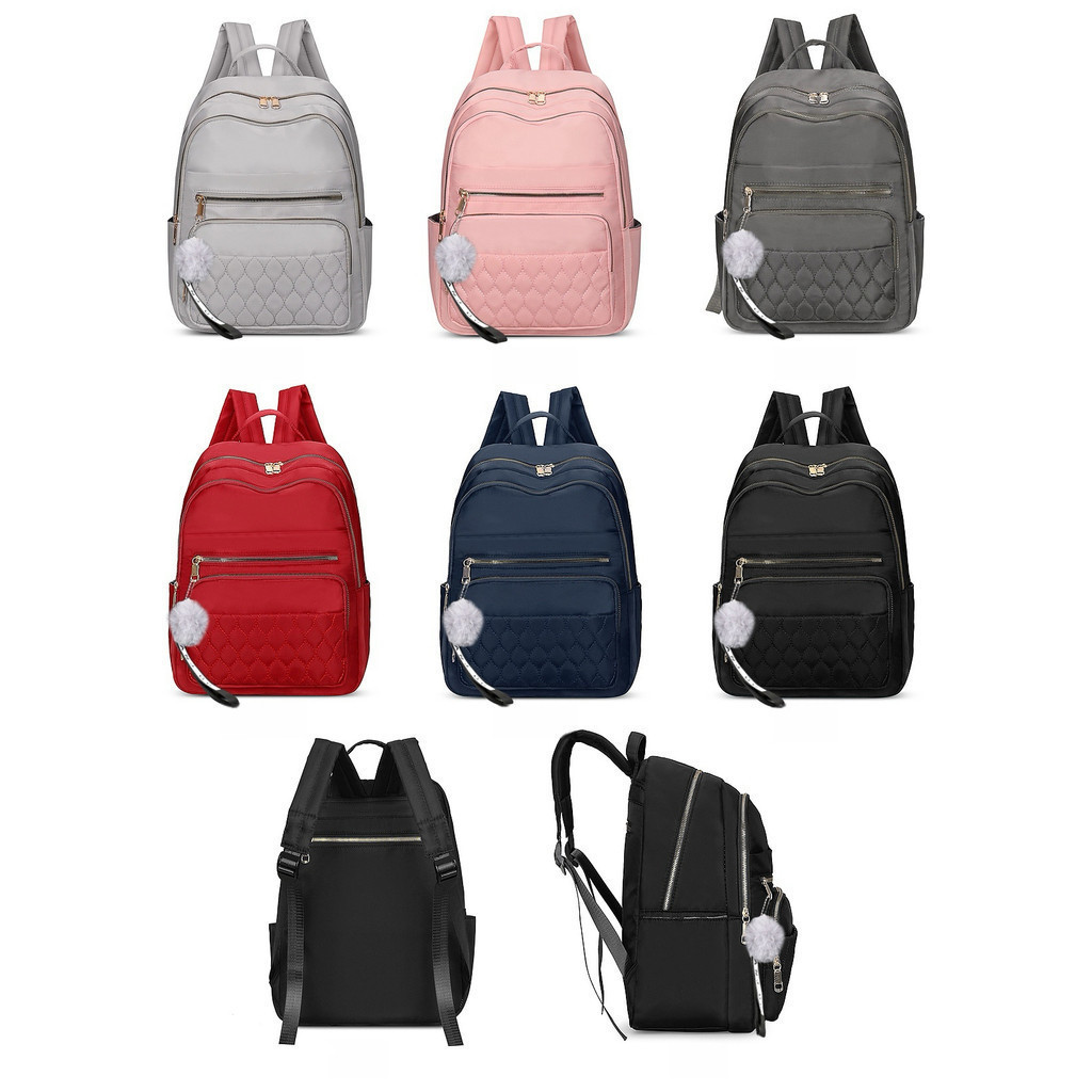 Mochila feminina de grande capacidade com textura de bordado requintada em Oferta na Shopee