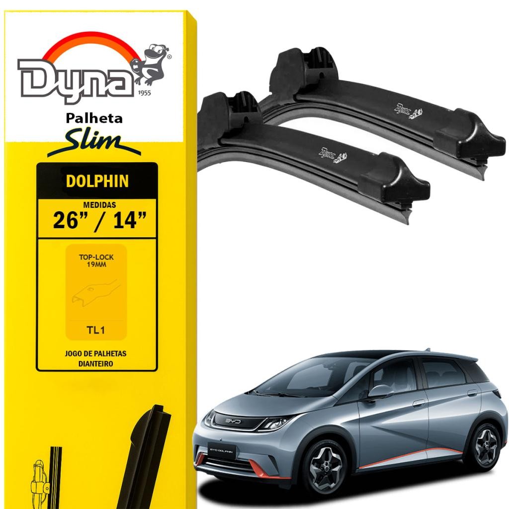Par palheta parabrisa dianteiro BYD Dolphin 2023 em diante Original Dyna Alta Durabilidade em Oferta na Shopee