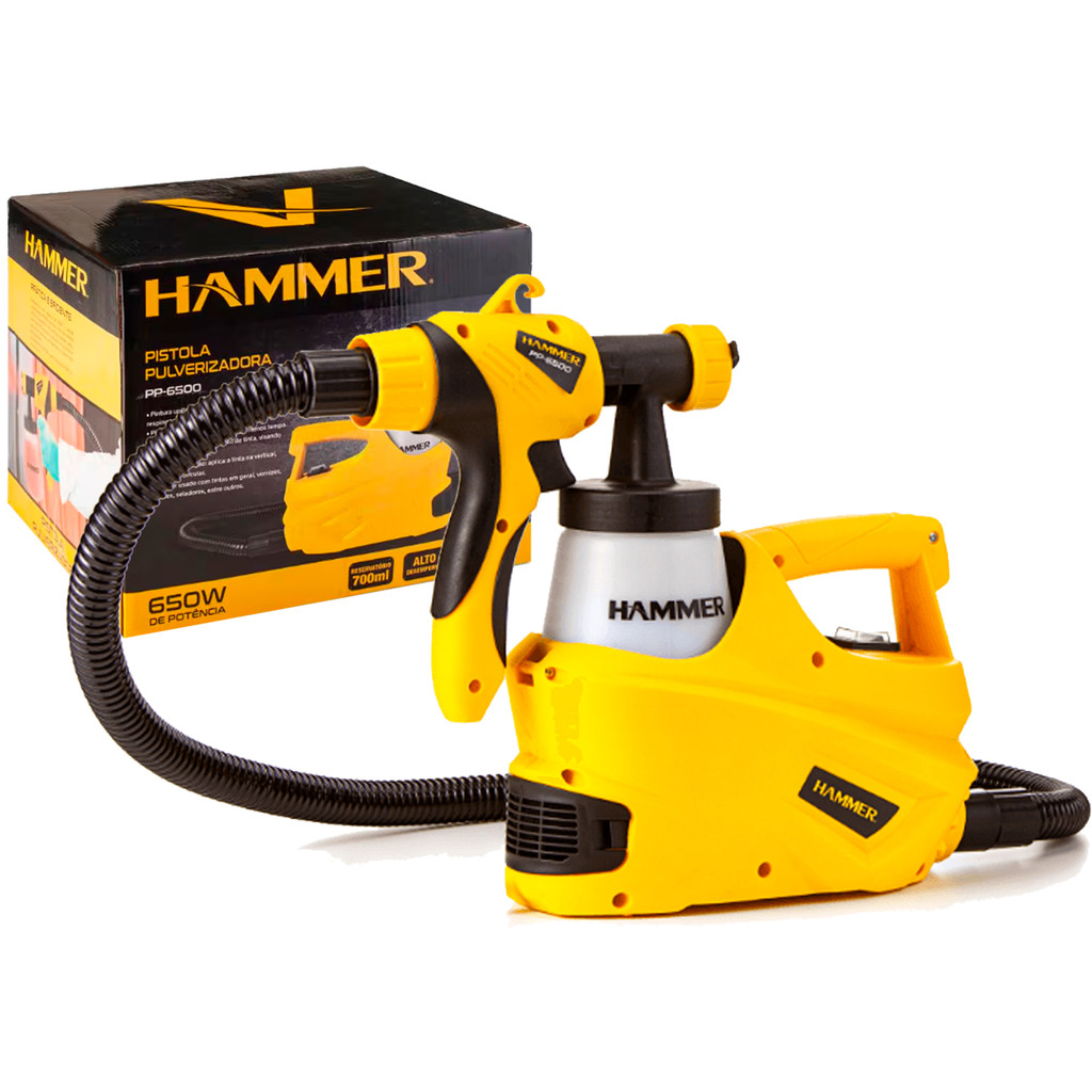 Pistola Pulverizadora Compressor Ar Direto 650w 127v Hammer em Oferta na Shopee