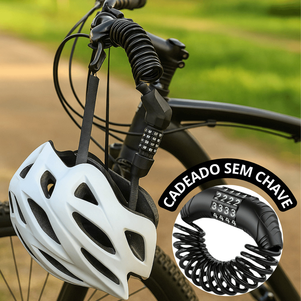Cadeado Trava com Senha Segredo para Capacete de Moto Bike