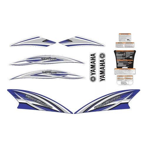 Kit Adesivo - Wave Runner Azul Para Jet Ski Yamaha Vx 110