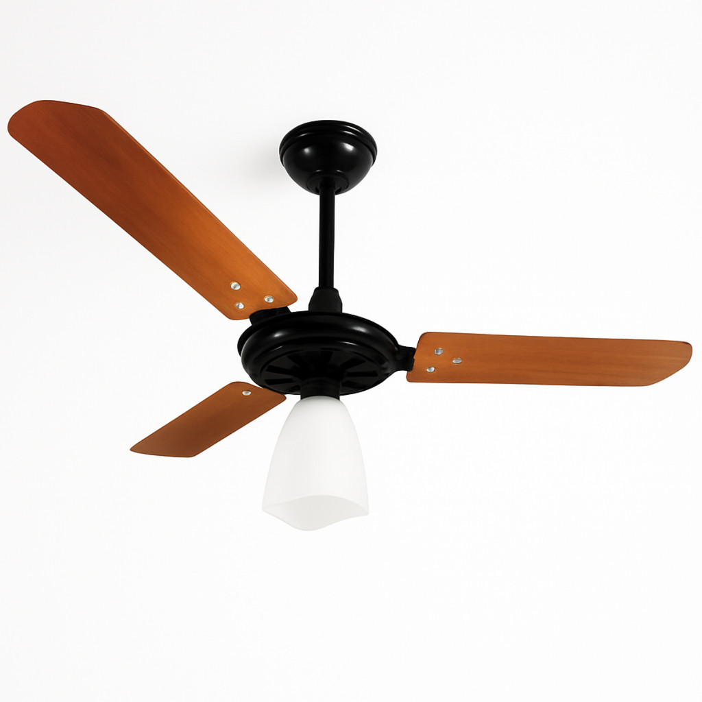 VENTEX VENTILADOR TETO RICO 220V PRETO/PRETO TULIPA PERA
