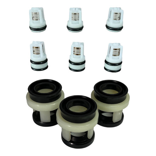Kit Reparo Gaxetas Anel Raspador + 6 Válvulas Sucção/Pressão Karcher K320 K3.30 K340 Kmini