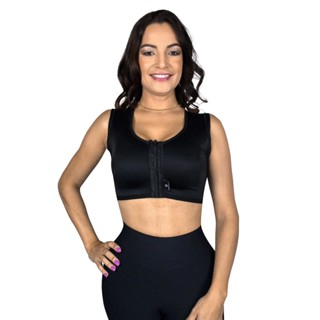 Sutiã Pós-Cirúrgico com Fecho Frontal – Alta Compressão e Alça Regata em Oferta na Shopee
