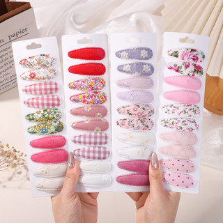 Arco-Íris 10 Peças Clipes De Pressão De Cabelo Fresco Para Crianças Primavera Xadrez Waterdrope BB Grampos Menina Boutiq em Oferta na Shopee
