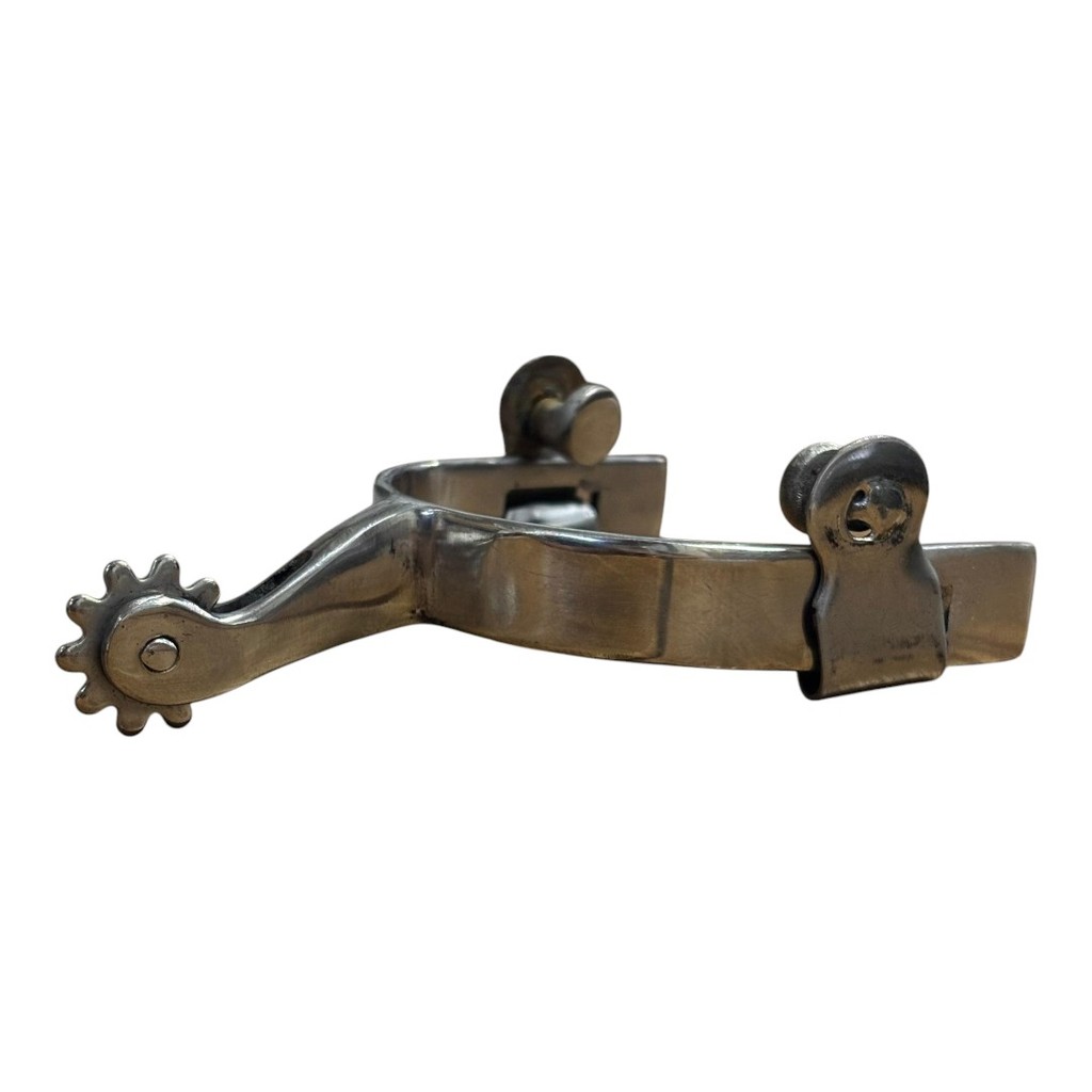 ESPORA QUARTO DE MILHA INOX ROSETA PEQUENA COM 10 BICOS