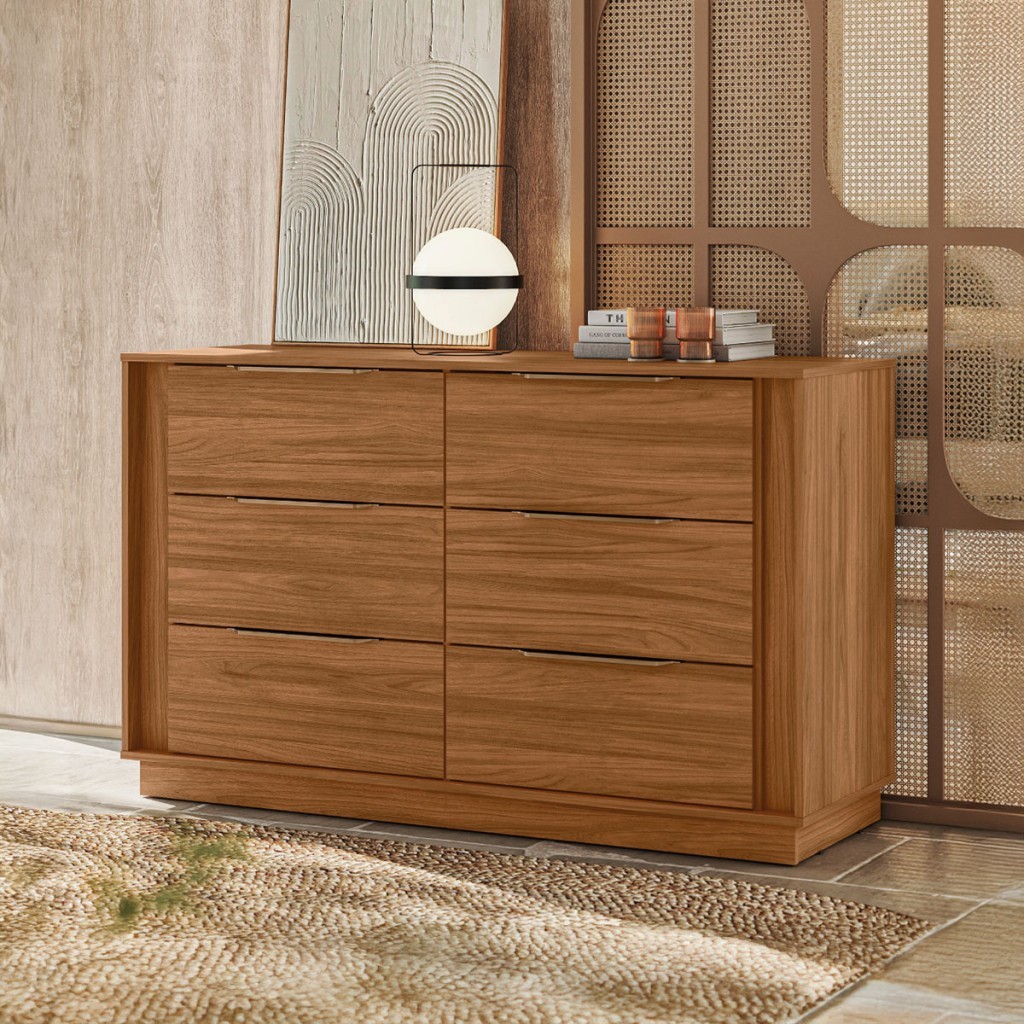 Cômoda Giardino 6 Gavetas em Oferta na Shopee