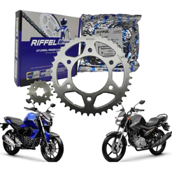 Kit Relação Transmissão Fazer Factor 150 2014 2015 2016 2017 2018 2019 2020 A 2024 ORIGINAL Riffel