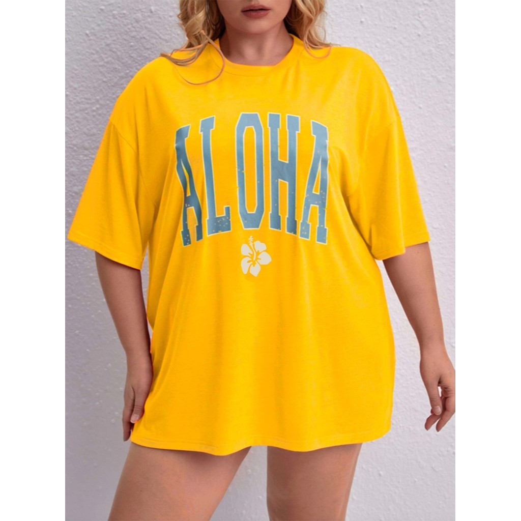 Camiseta Oversized Old School Confortável Estampada Aloha Flor Streetwear Blusa T-shirt Unissex