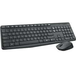 Kit Teclado e Mouse Logitech MK235, Conexão USB, Pilhas Inclusas e Layout ABNT2, Sem Fio, Preto - 920-007903