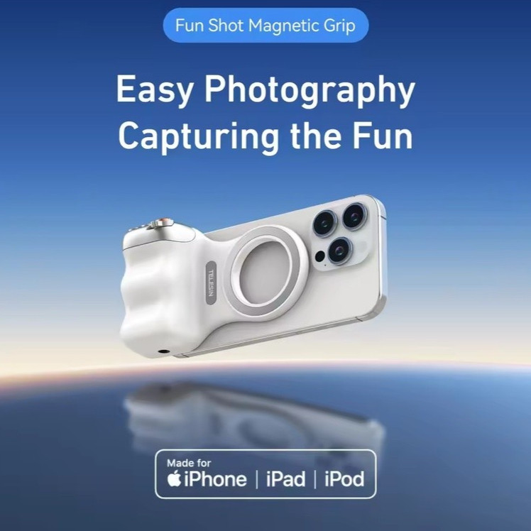 TELESIN Câmera Magnética Do Telefone Atirar Mão Aperto Suporte Tiro Ajuda Alça De Controle Remoto Para IOS E Android