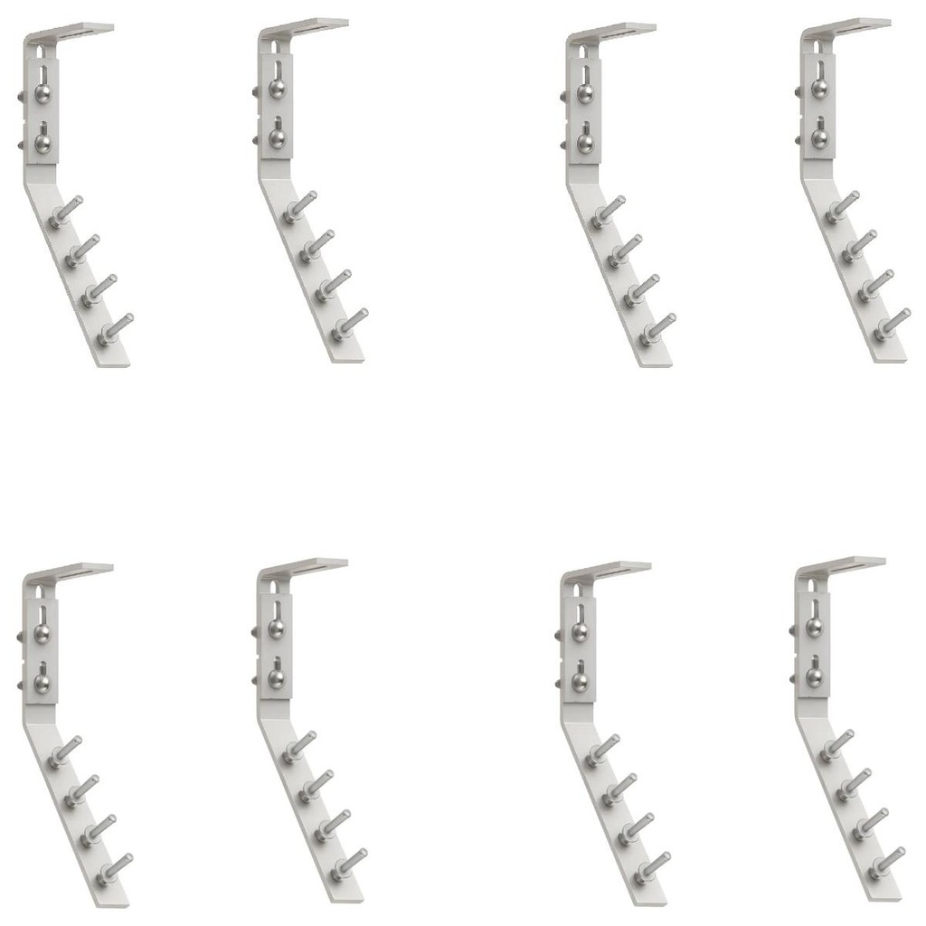 KIT 8 SUPORTES DE FIXAÇAO TIPO KALHETA CANALETAO INOX 304