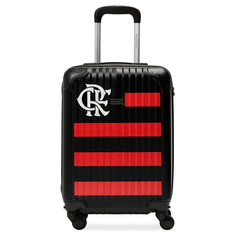 Mala de Bordo 10 kg ABS 4 Rodas Oficial Flamengo Preta e Vermelho - Travel & Luggage
