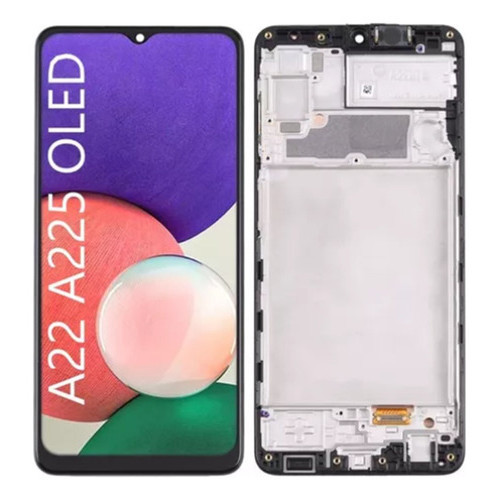 Tela Compativel Display Oled Compatível A22 4g A225 A225f Dsn Com Aro Topp