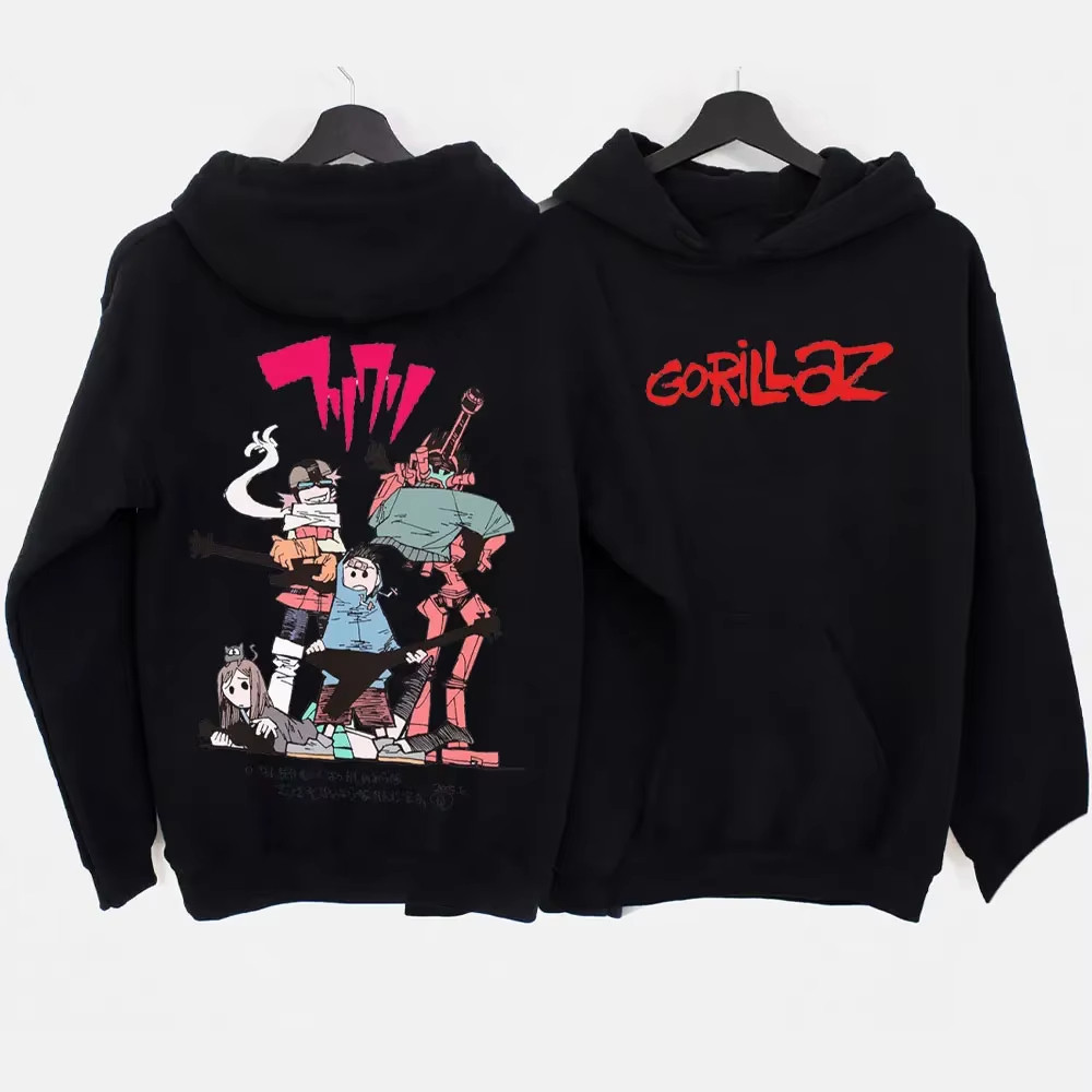 Blusa De Frio Moletom Algoda Exclusiva Escolha Sua Estampa Banda De Rock Gorillaz Unissex