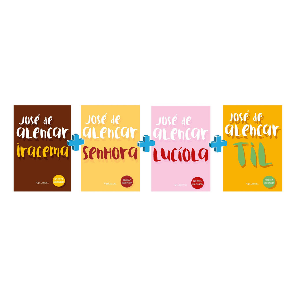 Coleção José De Alencar Obras Clássicas Senhora + Lucíola + Iracema + Til - Romance Brasileiro