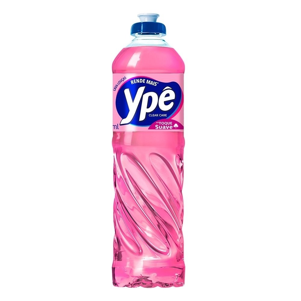 Detergente Líquido Ypê Lava Louças Clear Care 500ml Embalagem com 24 Unidades