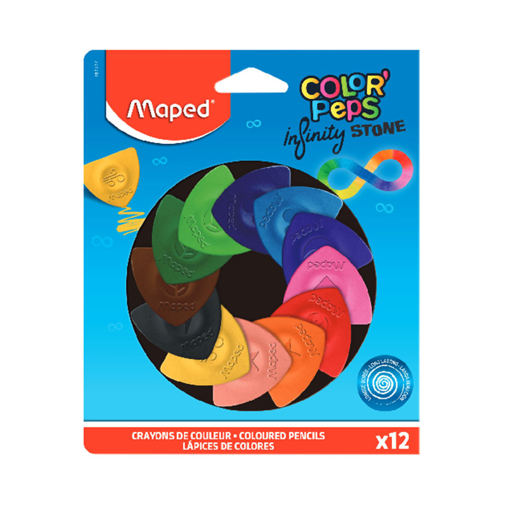Lápis de cor Color'Peps Infinity Stone 12 cores 861217 Maped