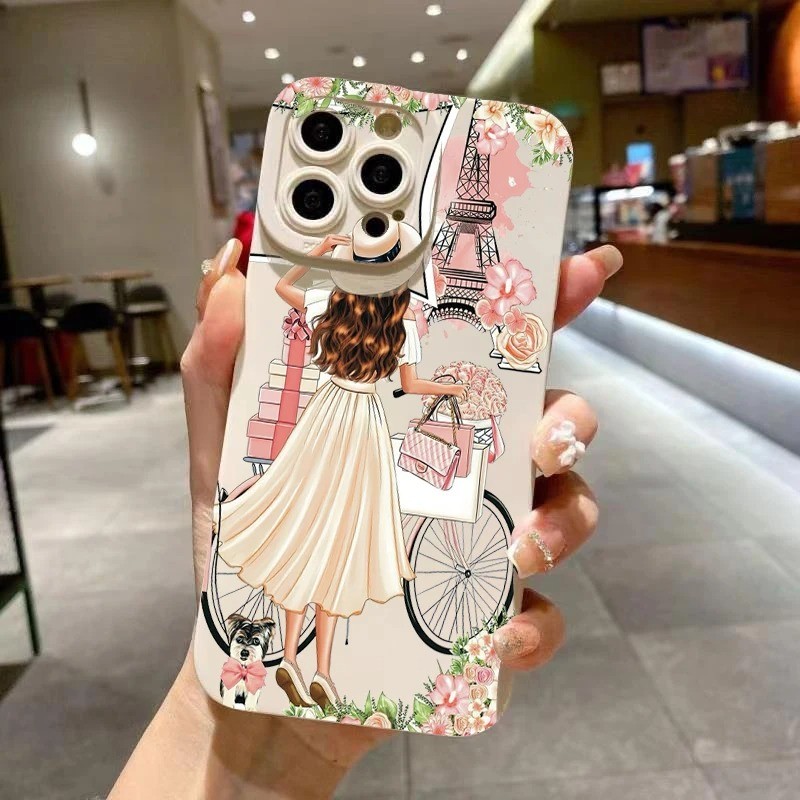 Capa De Telefone Macia Para Samsung A15 A05 A16 A06 A26 A36 A56 A14 A35 A55 A54 A34 A13 A32 A23 Linda Menina