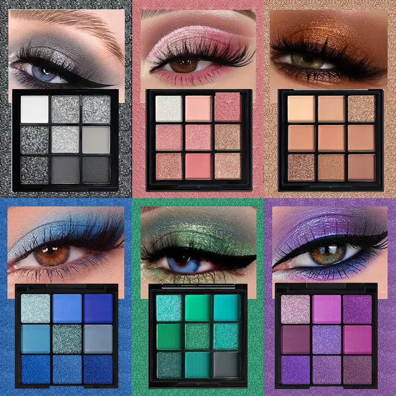 Veronni 9 Cores Paleta De Sombras Glitter Perolado Fosco Sombra De Olho Shimmer Maquiagem De Longa Duração Feminino Bele em Oferta na Shopee