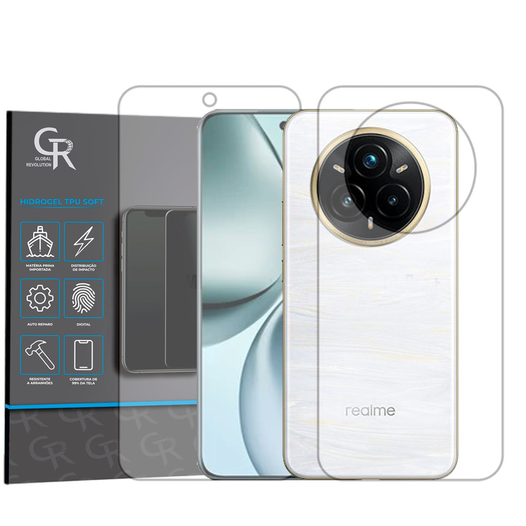 Película Hidrogel HD Frente e Verso Para Realme 14 Pro Plus em Oferta na Shopee