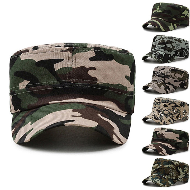 Bonés Militares Vintage Camuflados Do Exército De Beisebol Flat Top Para Homens Táticos Esportes Ao Ar Livre Cadete Prot