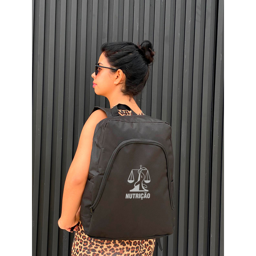 Mochila 05  - NUTRIÇÃO - Stilo Club Academia Trabalho Escolar Faculdade Viagem Masculino Feminino