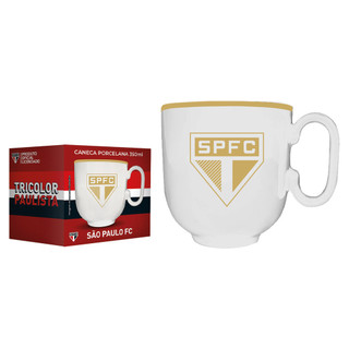 Caneca do São Paulo 350ml Porcelana Allmix com caixa licenciada em Oferta na Shopee
