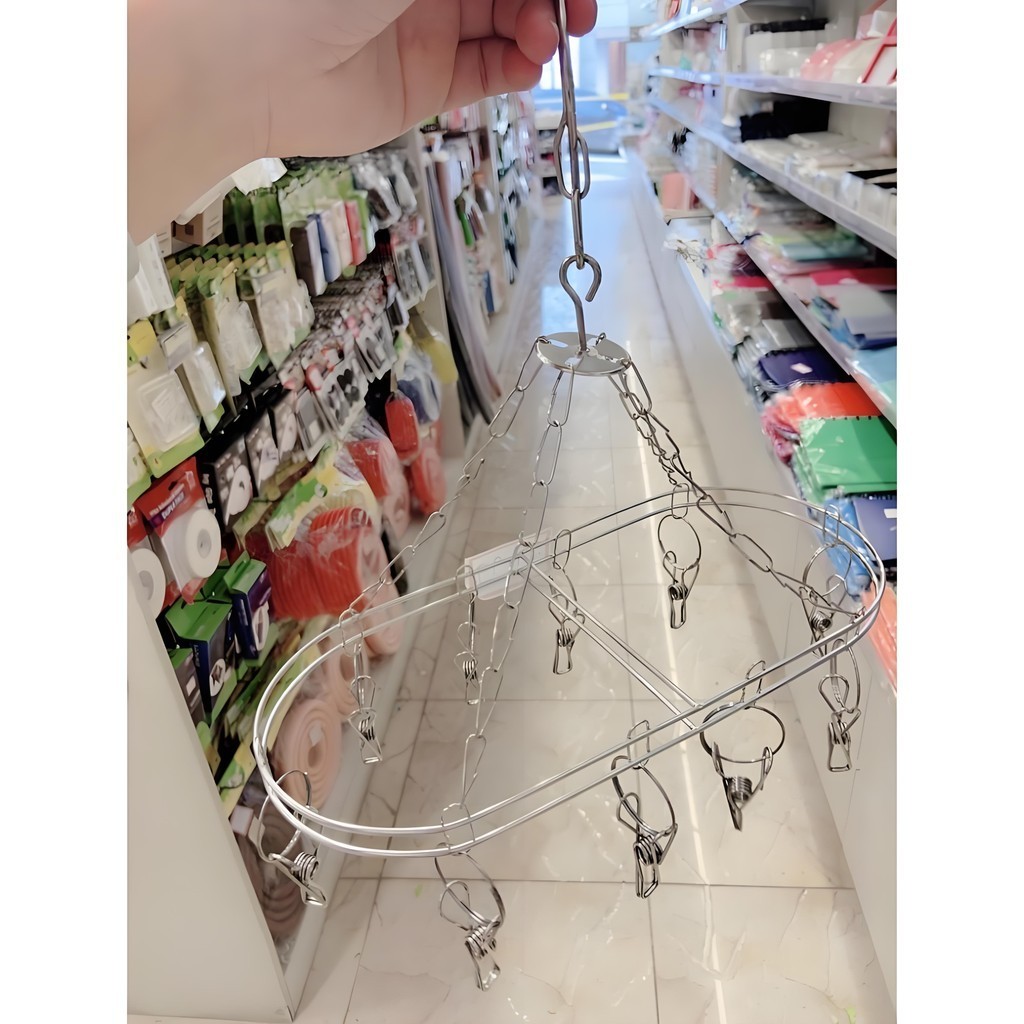 Varal Inox Oval Com 10 Prendedores em Oferta na Shopee