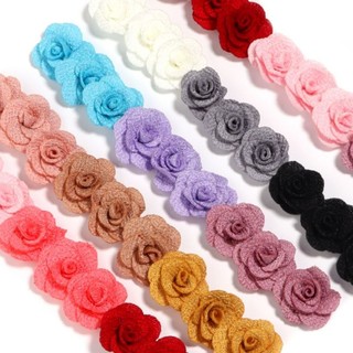 FLOR DE TECIDO kit com 10 unidades Flor de Malha Poliéster Artesanato Laço Headband